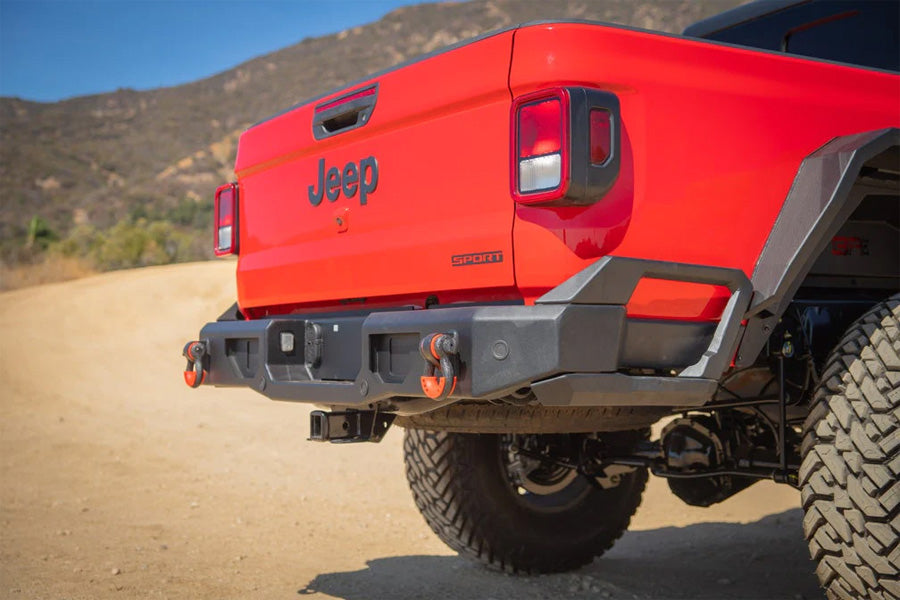 Jeep Gladiator JT Body Armor 4x4 Rear Bumper - Heavy Duty Off-Road Protection for Jeep Wrangler & Gladiator - Perfect for Trail Riding, Rock Crawling & Overlanding Adventures