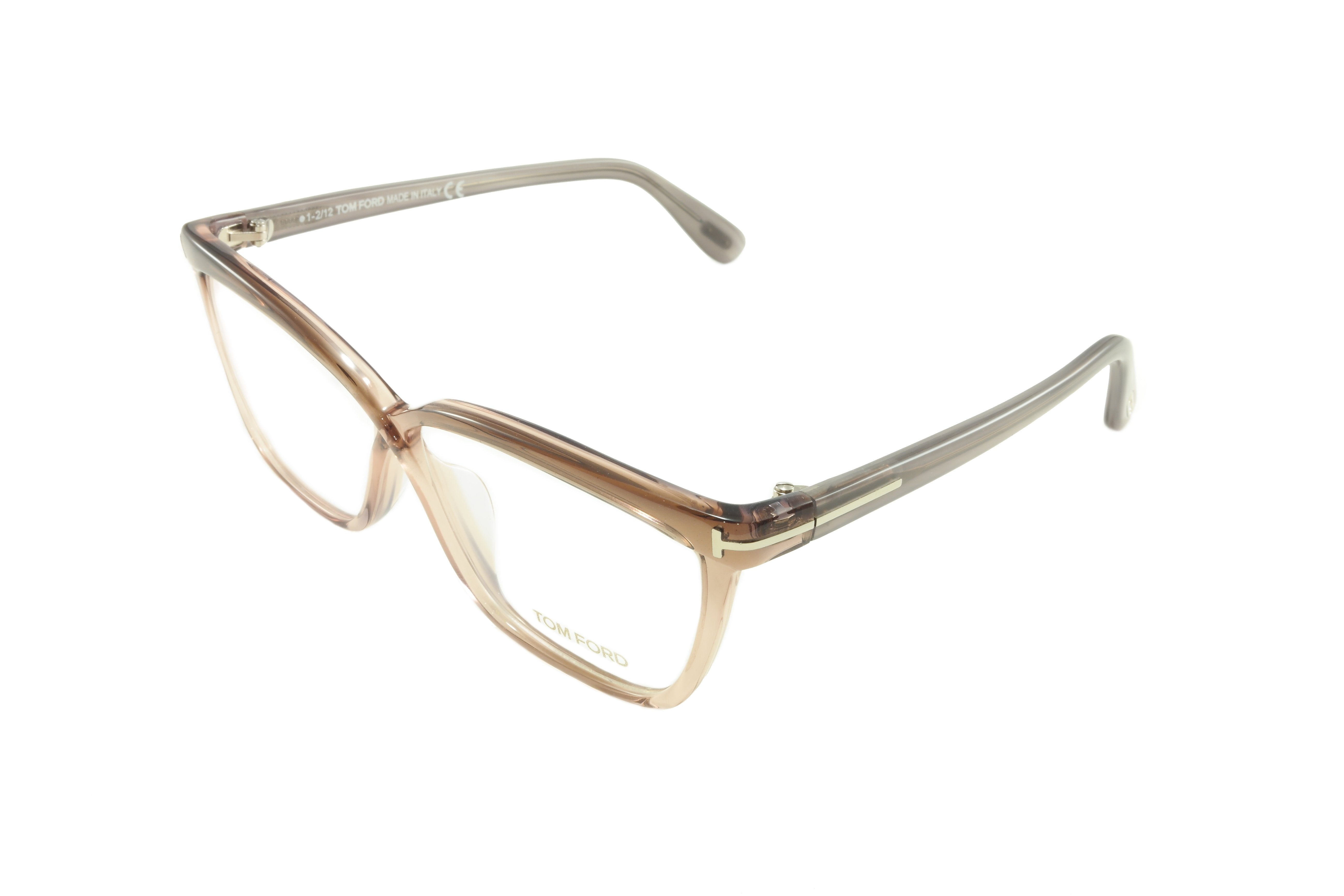 Tom Ford TF4267 074 Transparent Brown Eyeglasses Frame - Made in Italy - Size 56-12-135 - Perfect for Work, Reading & Fashion Accessories