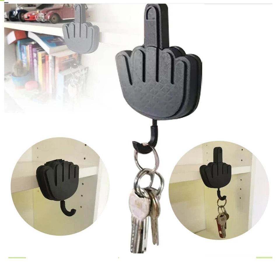 Sturdy Wall Mounted Key Holder with Hooks - Organize Keys, Hats & Accessories for Home, Office & Entryway