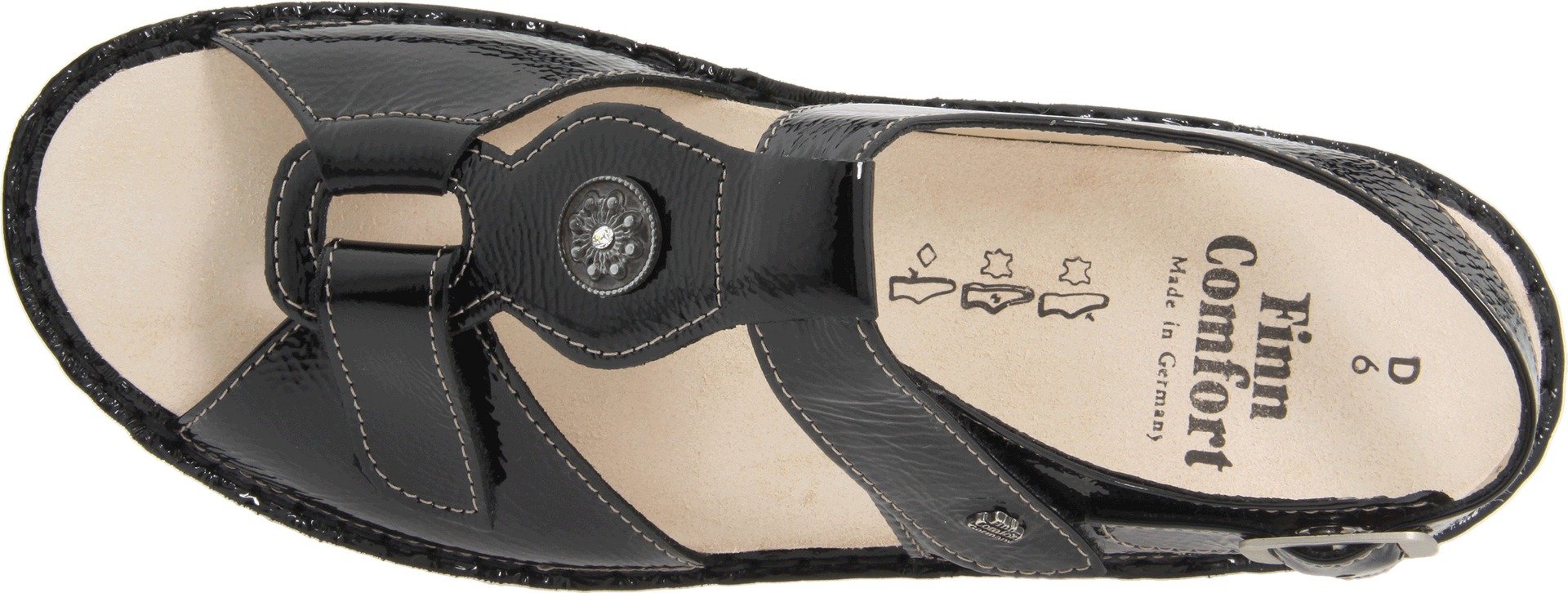 Finn Comfort Women's Adana Comfortable Leather Sandals - Breathable & Supportive Footwear for Walking, Travel & Everyday Wear