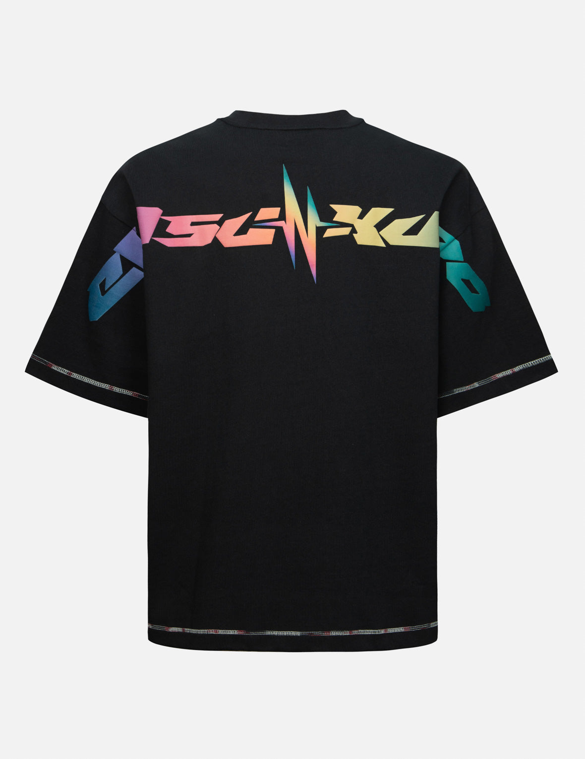 Rainbow Seagull & Logo Print Oversized T-Shirt - Comfortable Graphic Tee for Men & Women | Perfect for Casual Wear, Beach Outings & Summer Fashion