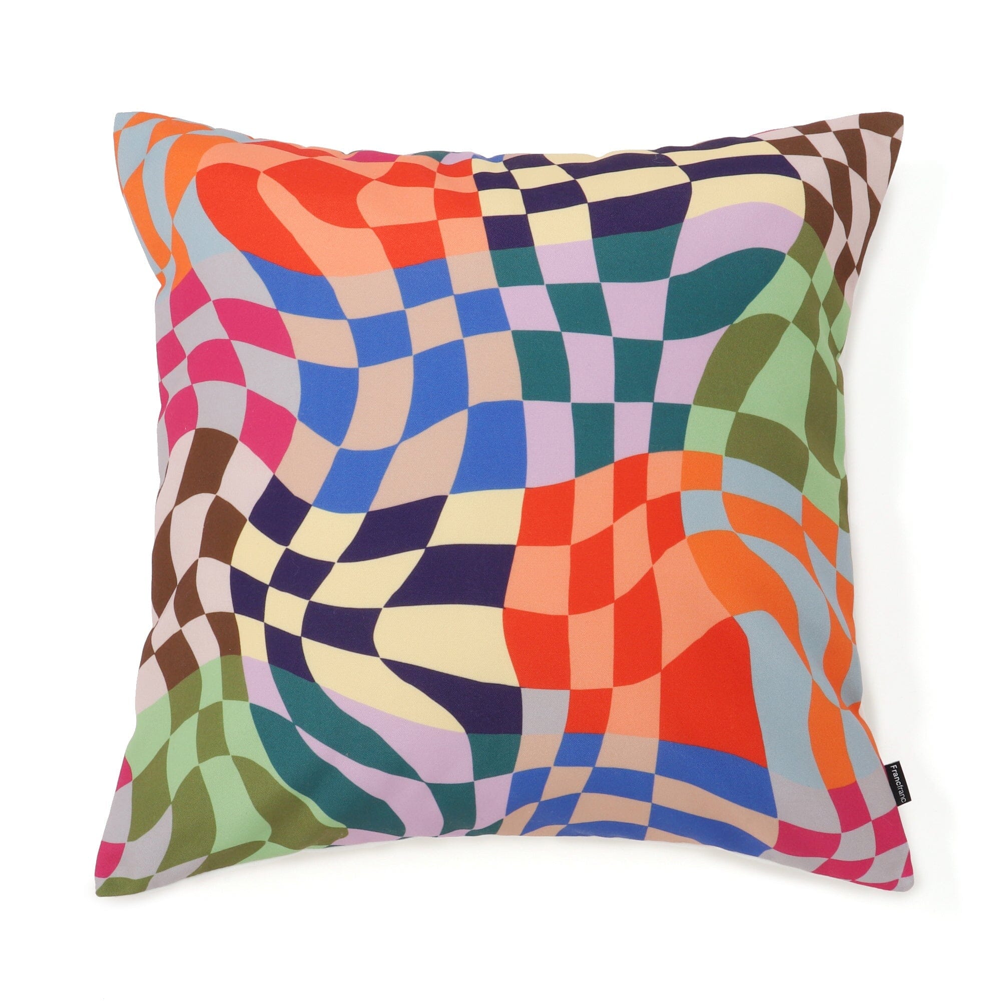 Checker Twist Cushion Cover 450 X 450 Multi-Color - Stylish Sofa & Bed Decor for Living Room and Bedroom