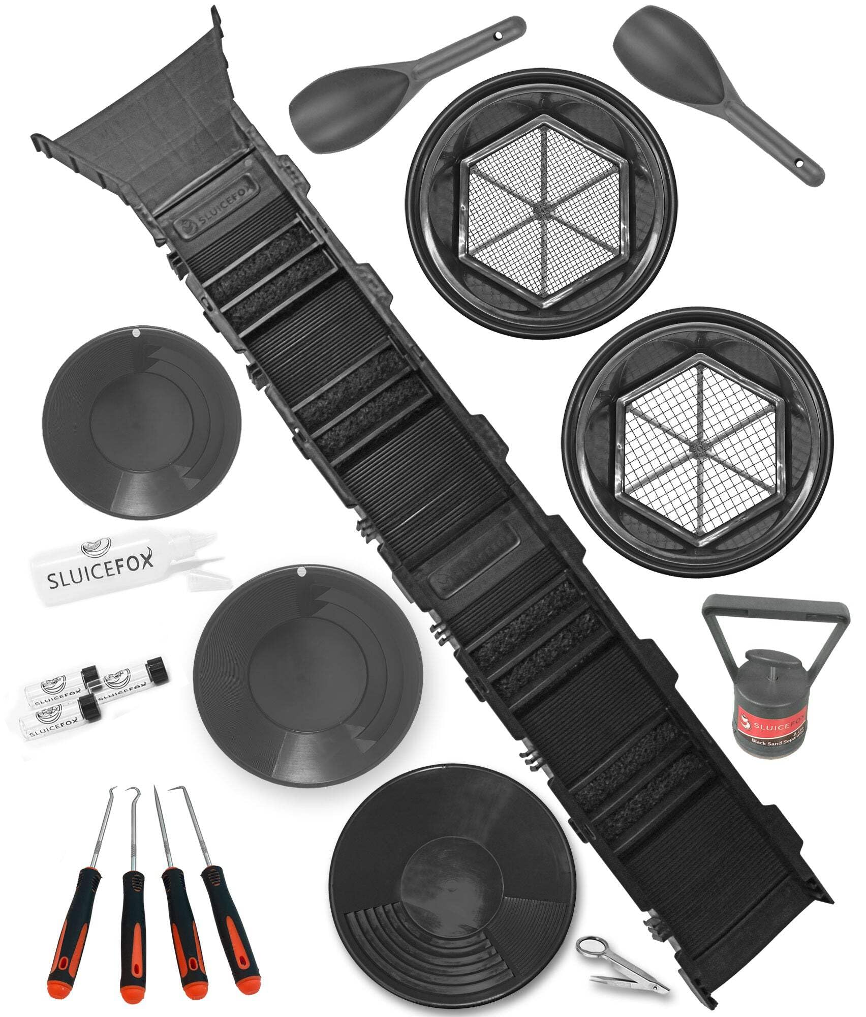 Sluice Fox Complete Gold Mining Kit with Sluice Box & Bucket Classifier | 24-Inch Portable Gold Panning Equipment for Easy Transport | Perfect for Prospecting, Outdoor Adventures & Treasure Hunting