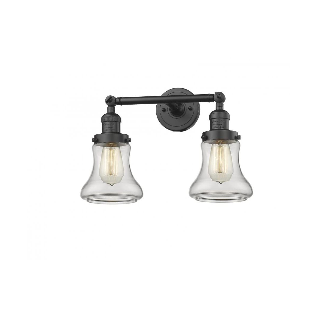 Vintage Dimmable LED Bathroom Light Fixture - 2 Lights, Oil Rubbed Bronze Finish, Energy Efficient for Modern Bathrooms | Perfect for Vanity, Mirror, or Powder Room Lighting