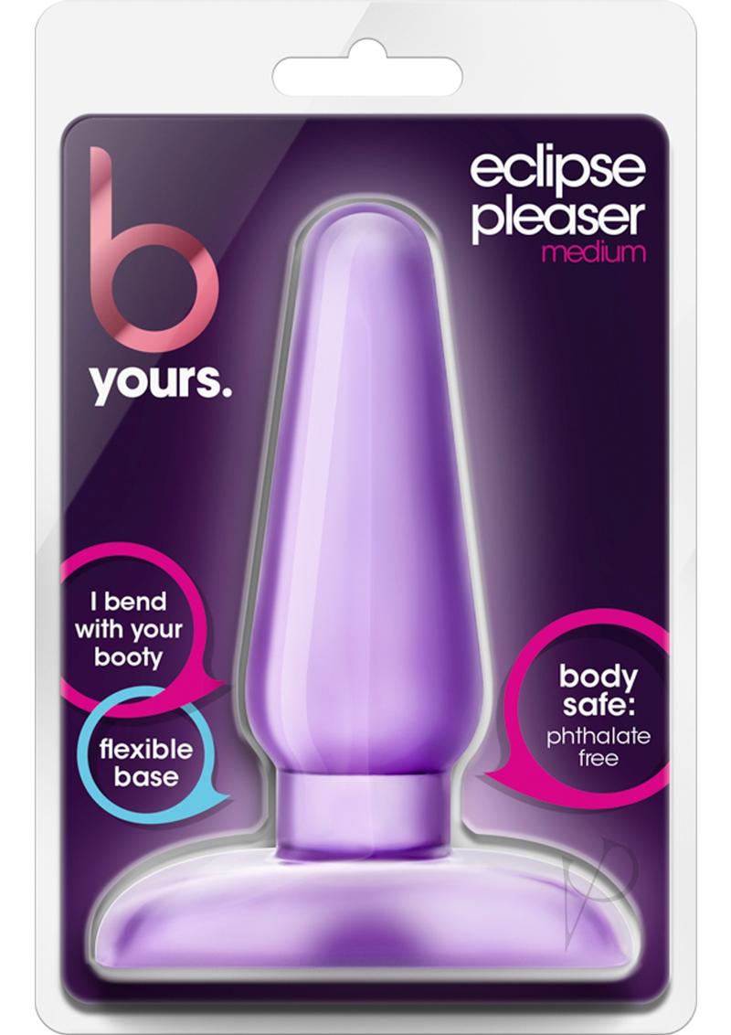 B Yours Eclipse Pleaser Medium Purple Butt Plug - Sensual Adult Toy for Couples & Solo Play, Perfect for BDSM & Intimate Moments