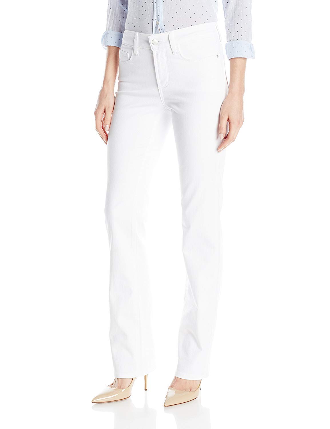 NYDJ Women's Marilyn Straight Leg Denim Jeans - High Waist Stretch Comfort Fit for Everyday Wear | Office, Casual & Travel Outfits