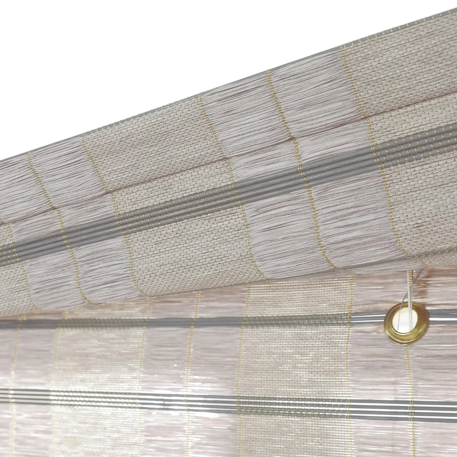 Natural Bamboo Woven Window Shade - Dove Grey Color | Eco-Friendly Paper Blinds for Living Room, Bedroom & Office Privacy