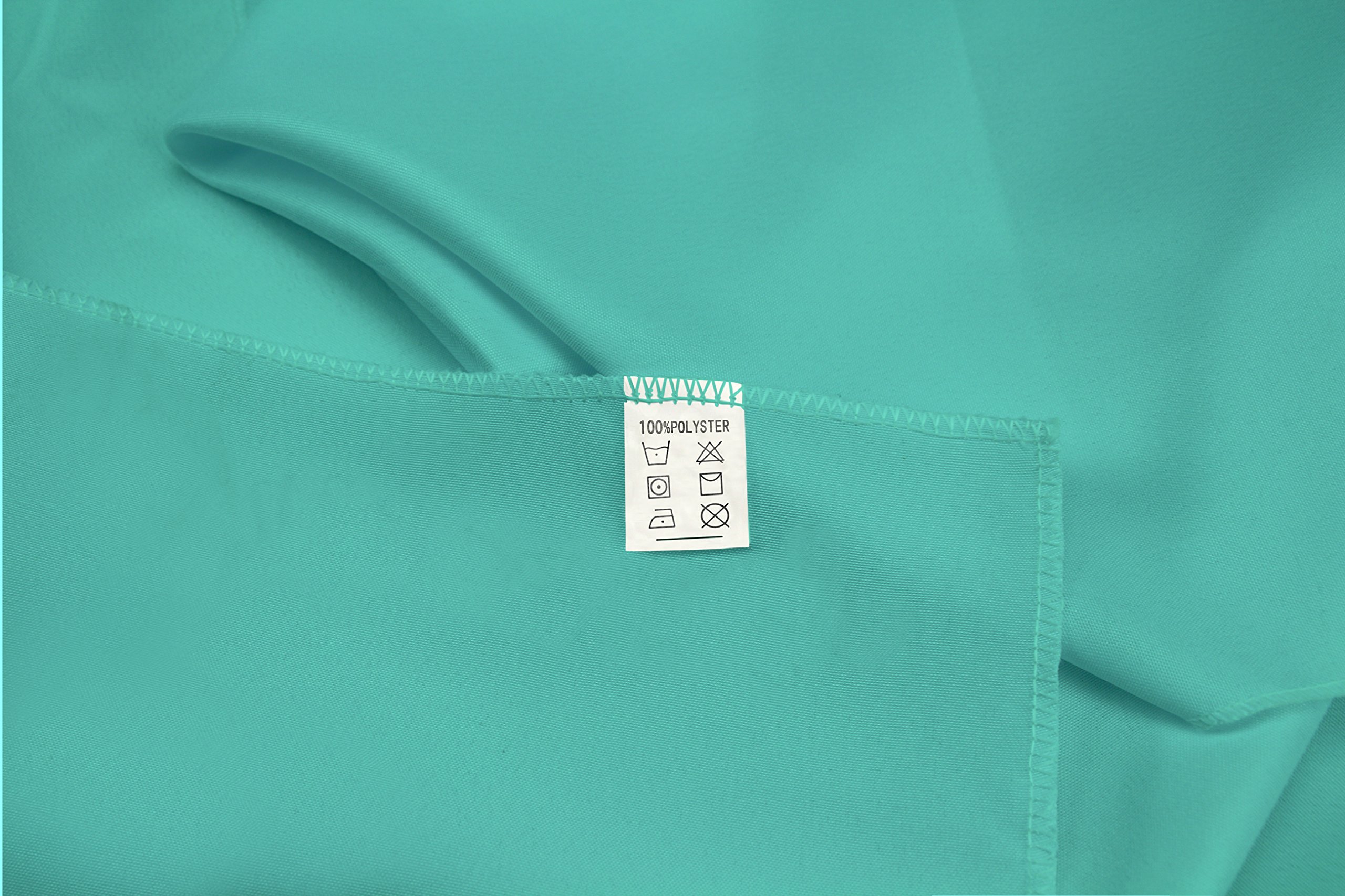 GEFEII 54x54 Inch Square Tablecloth - Solid Polyester Table Cover for Wedding, Party, Restaurant, Banquet, Dining, Buffet & Picnic - Wrinkle & Stain Resistant - Turquoise - Perfect for Indoor & Outdoor Decorations