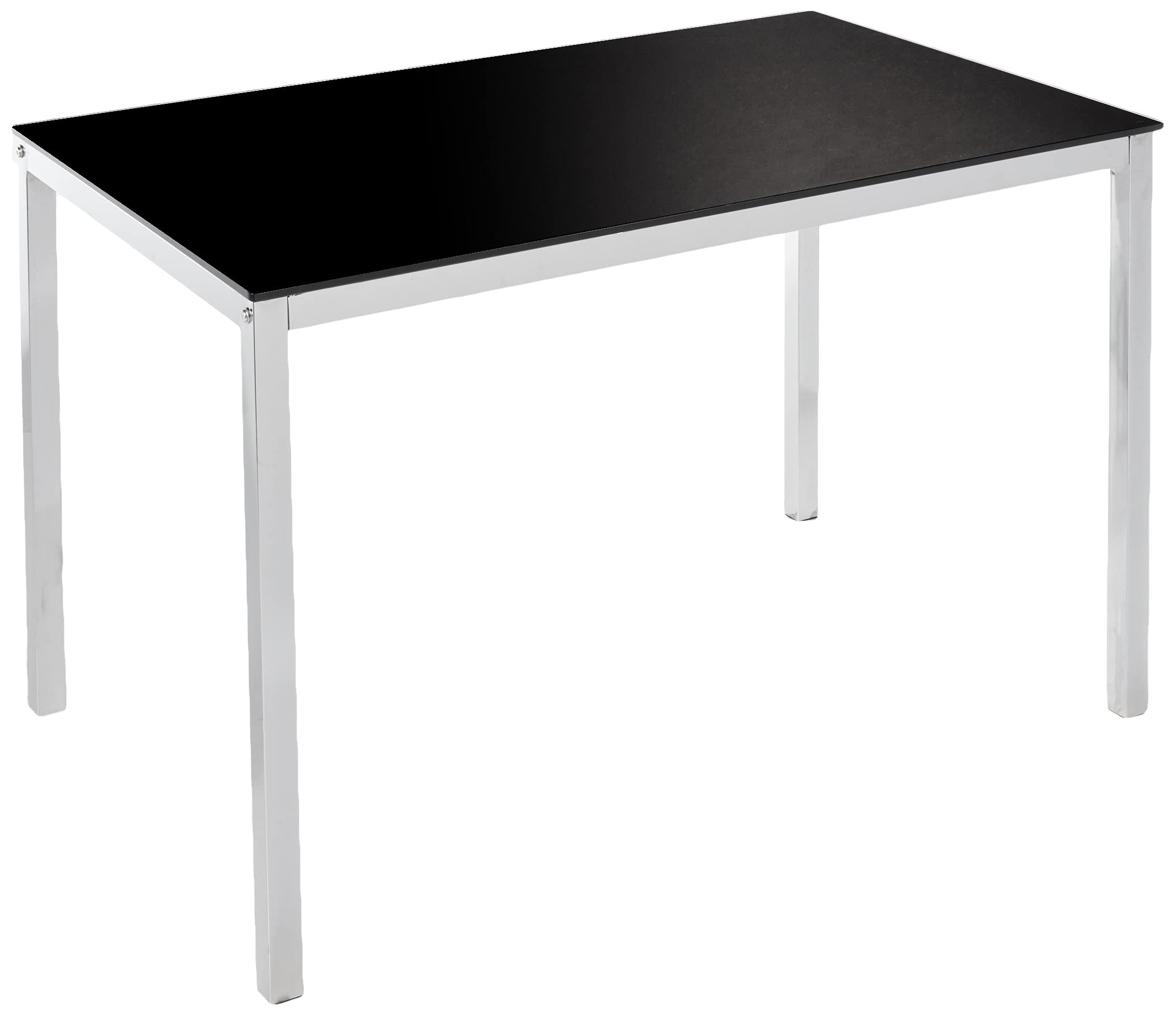 Kings Brand Furniture - Modern Rectangle Glass Top Dining Table with Chrome Base for Kitchen, Dining Room & Small Spaces