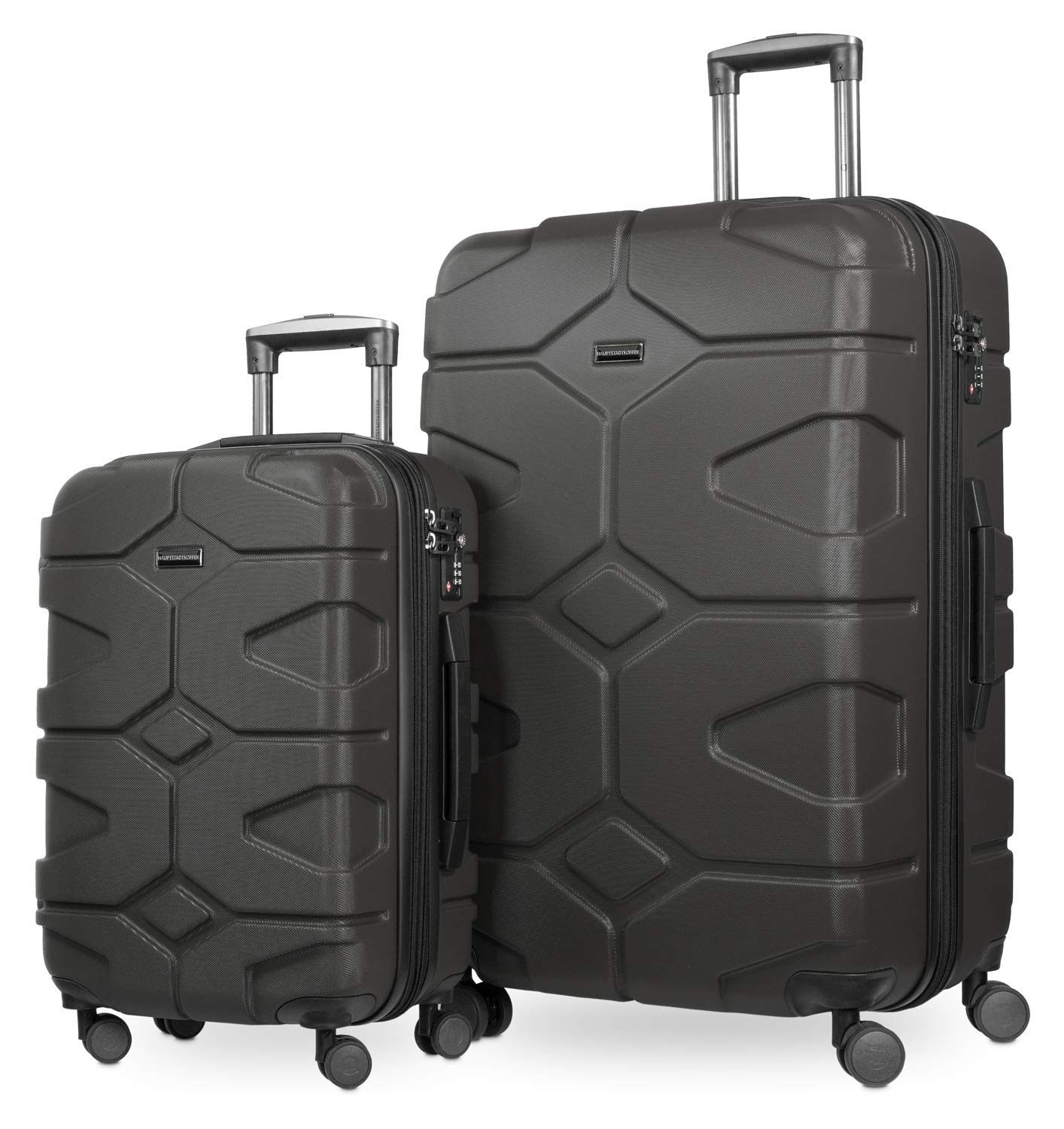 Premium Graphite 2-Piece Luggage Set by Hauptstadtkoffer - Durable Lightweight Suitcase for Business Travel & Family Vacations | Carry-On & Check-In Compatible