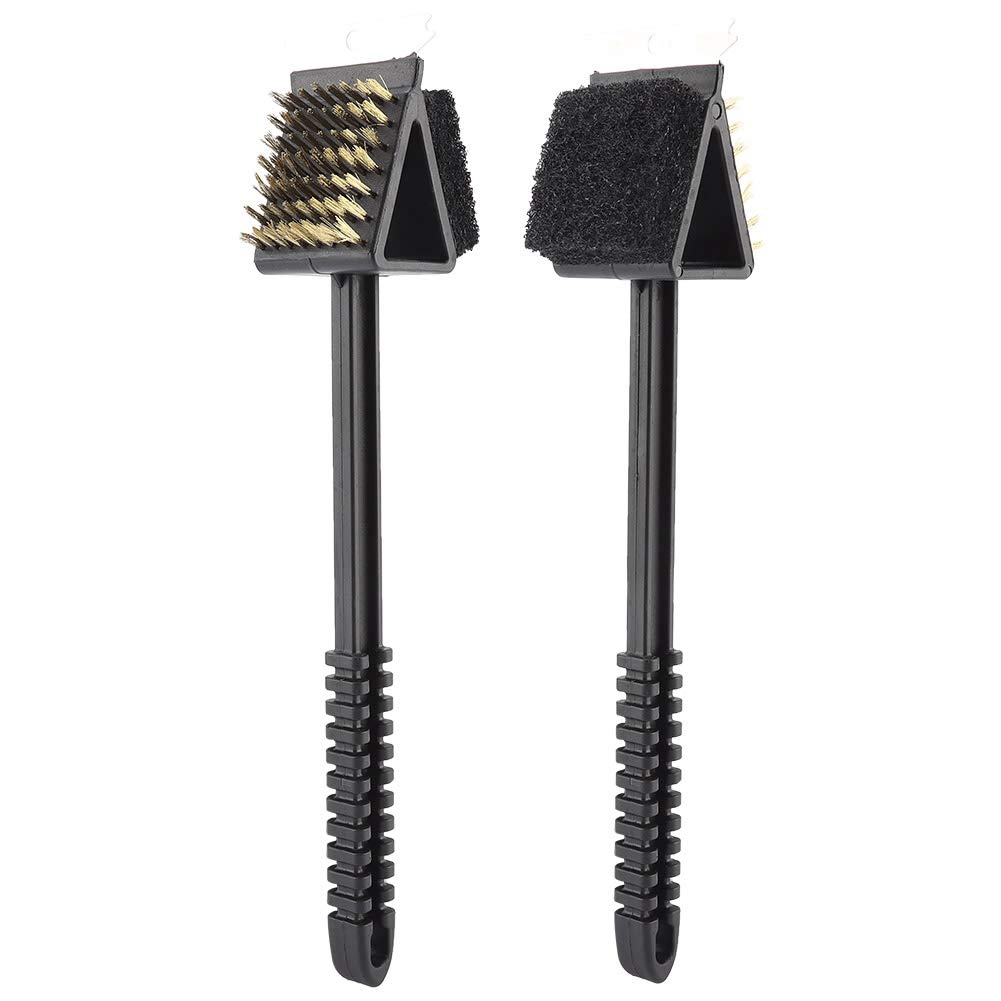 Stainless Steel Grill Brush with Long Handle - Heavy Duty BBQ Cleaning Brush for Grill Grates, Barbecue & Kitchen Tools - Perfect for Outdoor Cooking, Camping & Backyard BBQs