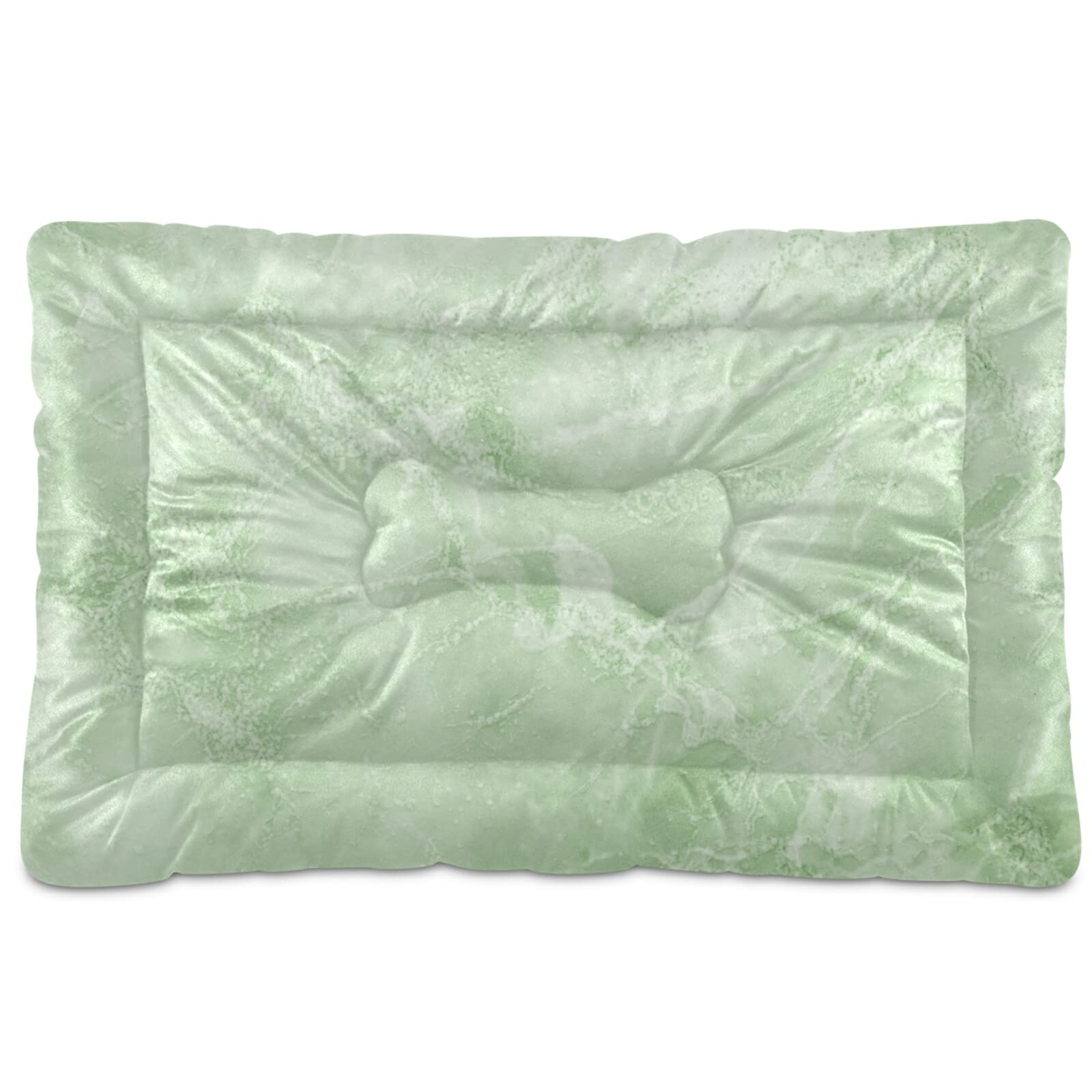 Green Marble Rectangle Dog Bed & Cat Bed - Soft, Comfortable, Machine Washable Pet Bed for Small, Medium & Large Dogs (18