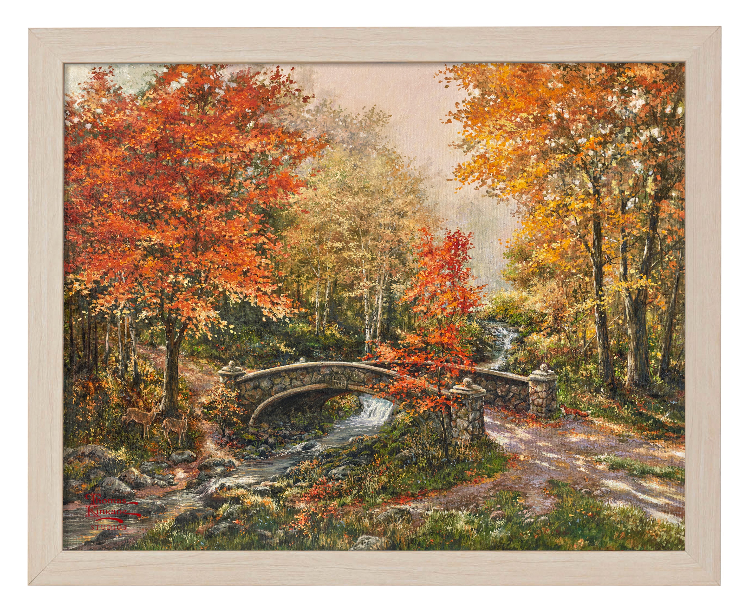 Fall at Fox Creek Bridge Art Prints - Stunning Landscape Wall Decor for Home, Office & Gifts | Autumn Scenery Fine Art Poster