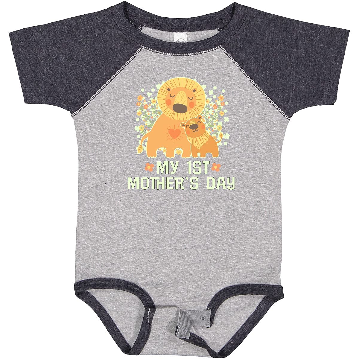 Inktastic First Mother's Day Baby Bodysuit - Cute Newborn Outfit for Baby Girls & Boys - Perfect Gift for Mom, Grandma & Special Occasions like Baby Showers & Photo Shoots