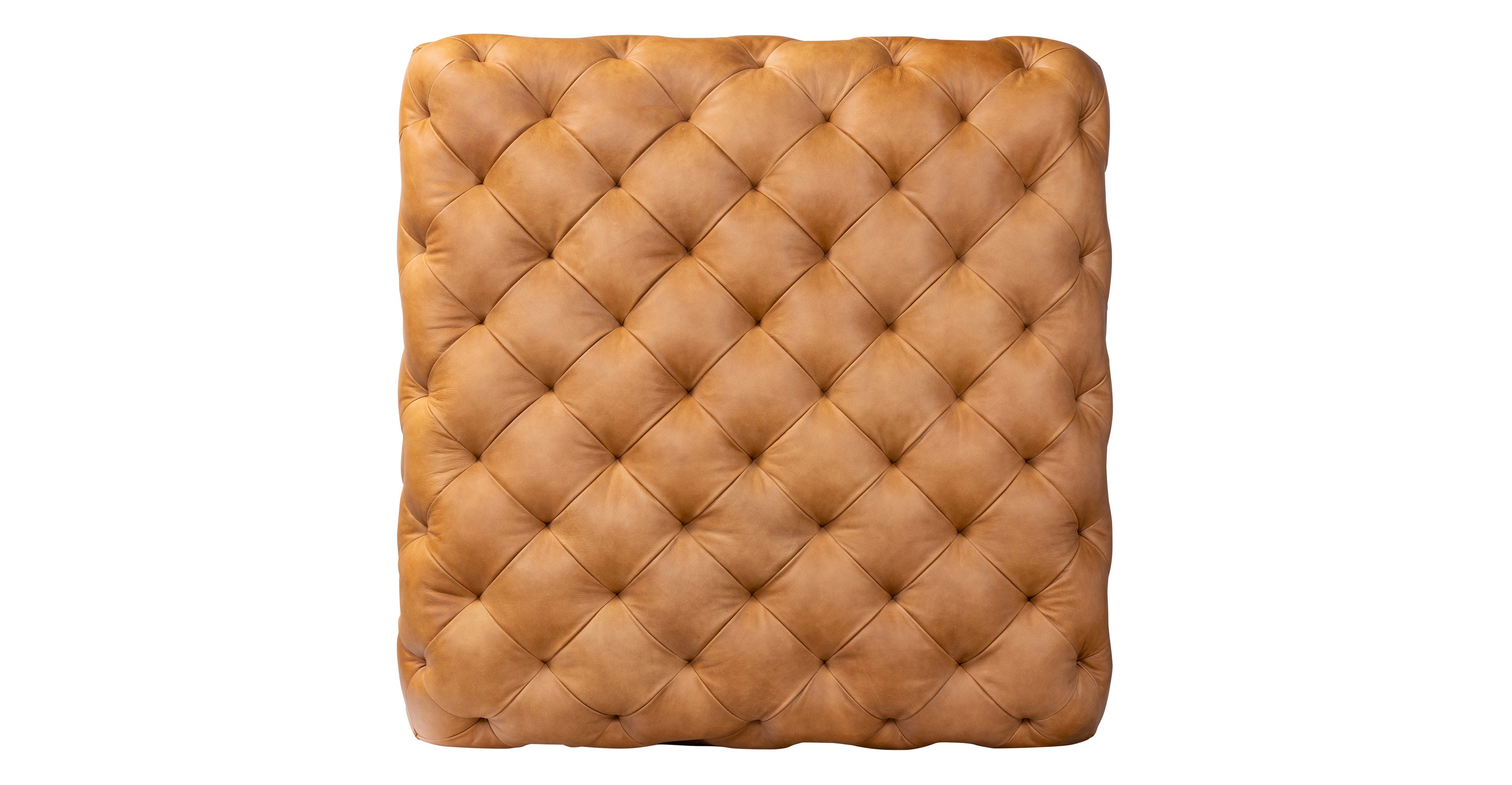 Modern Tufted Turin Ottoman with Solid Wood Legs - Stylish Footrest & Extra Seating for Living Room, Bedroom, or Nursery