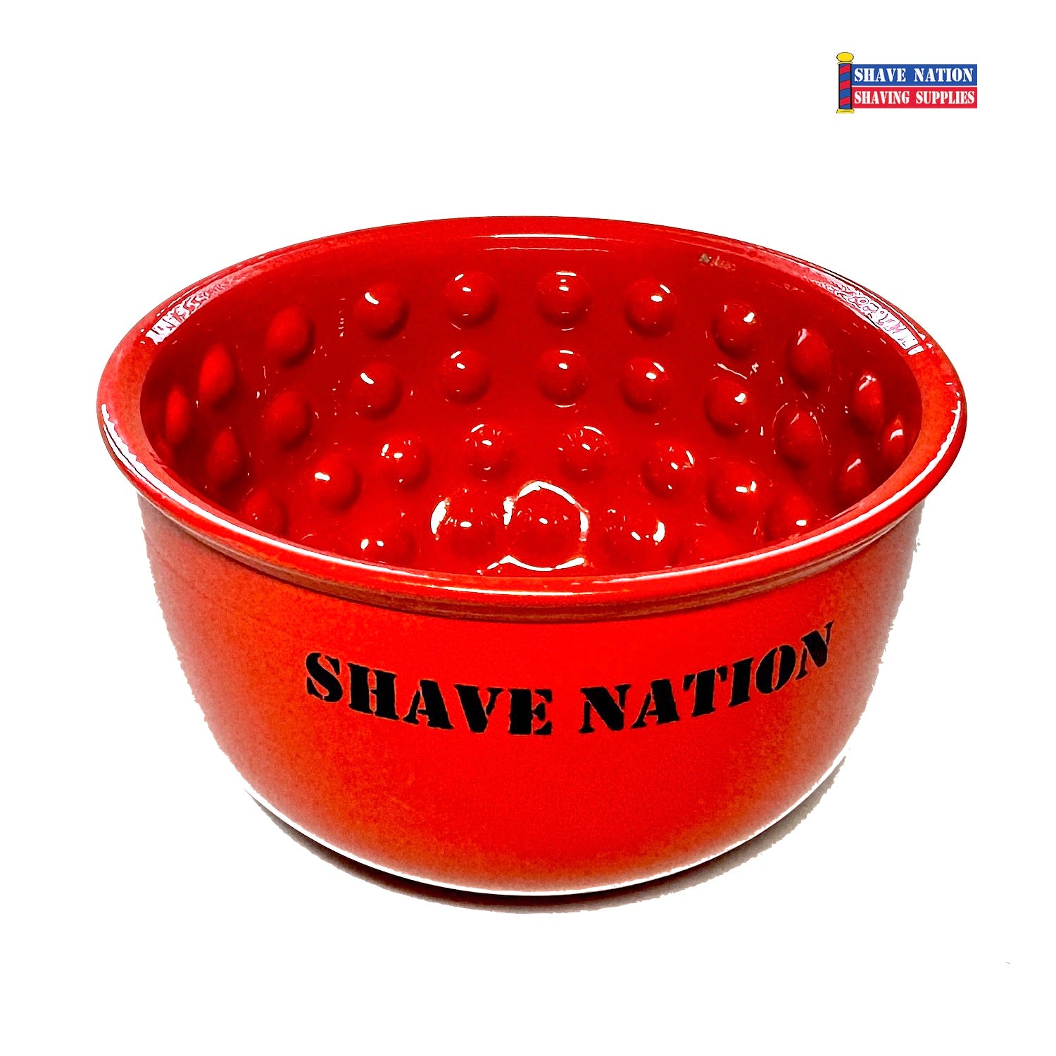 Shave Nation Bumpy Palm Bowl - Premium Shaving Soap Bowl for Men, Non-Slip Grip, Perfect for Wet Shaving & Beard Care - Ideal for Home, Barber Shop & Travel Use