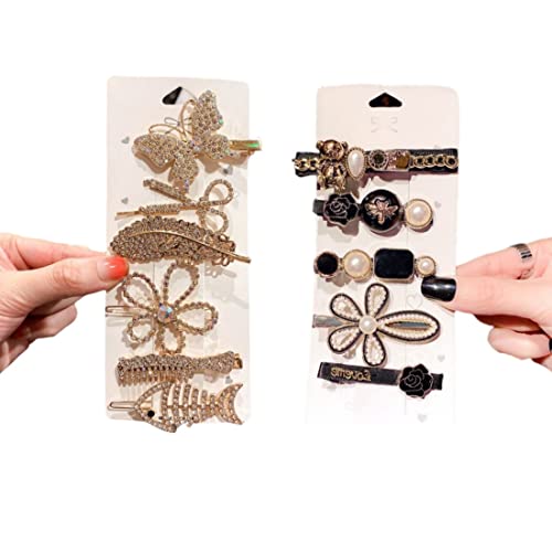 Elegant Korean 11-Piece Hair Clip Set - Barrettes, Alligator Hair Pins & Side Clips for Women and Girls | Perfect for School, Work, Parties and Everyday Hairstyles