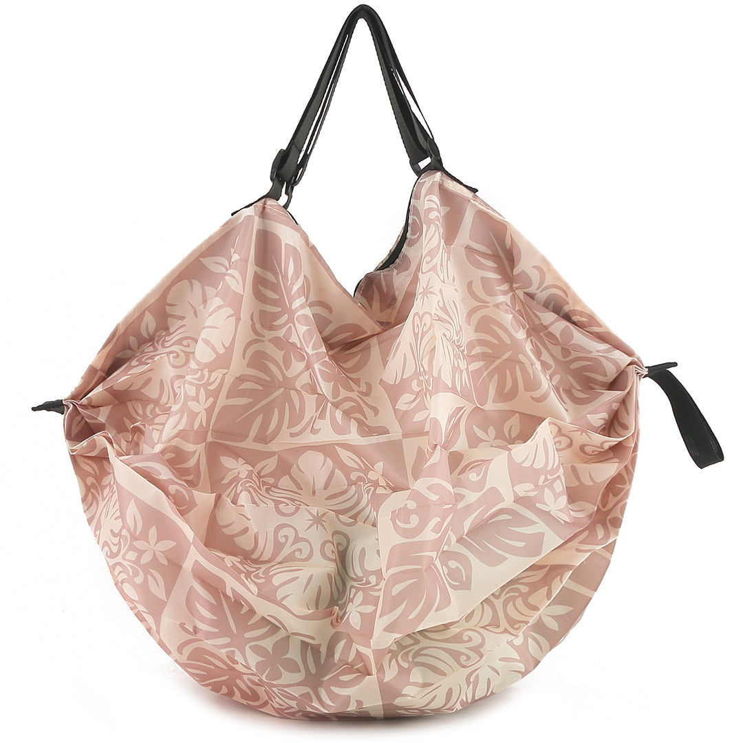 Foldable Jazmine Quilted Shoulder Bag in Beige - Stylish & Compact for Travel, Shopping, and Everyday Use