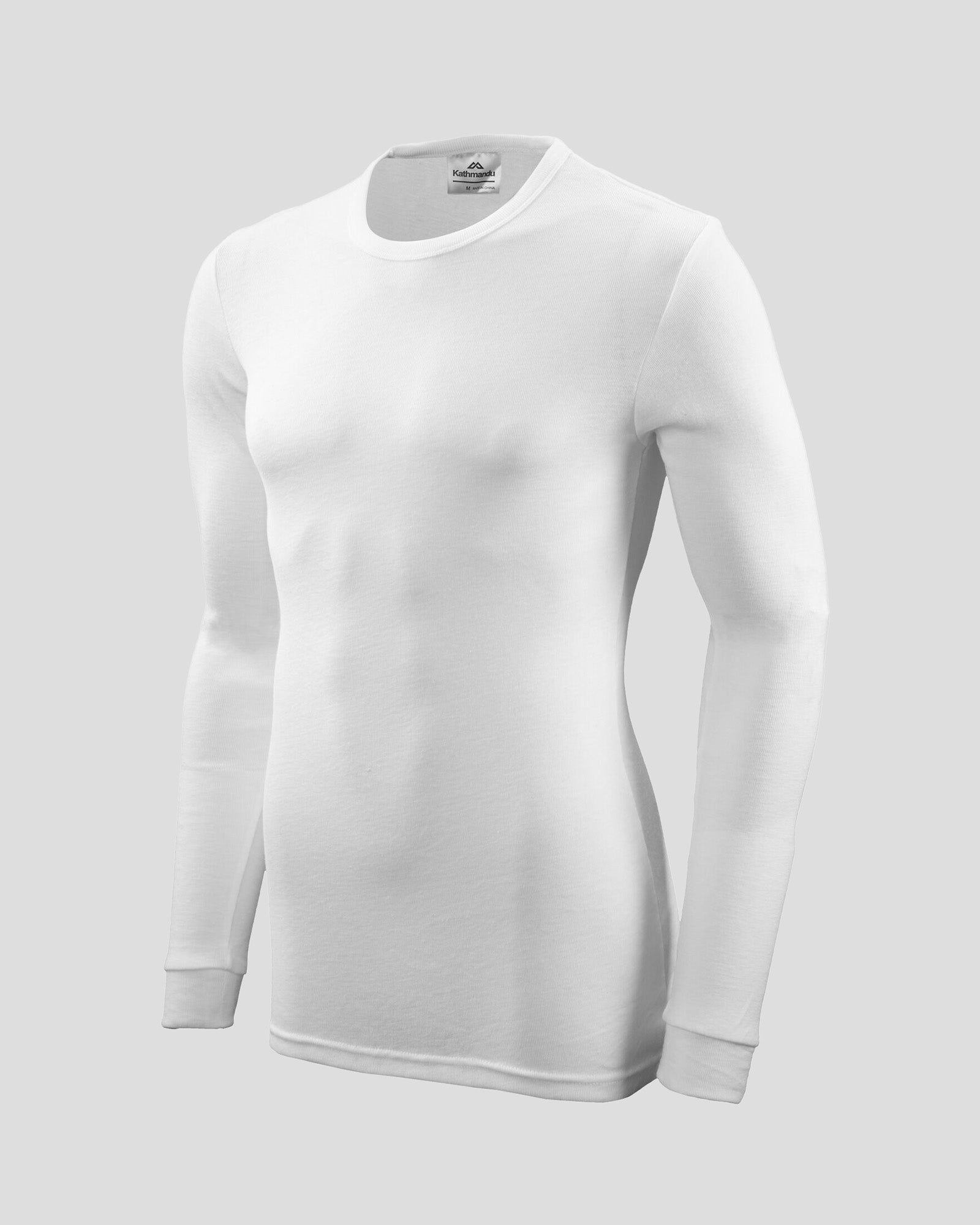 KMDCore Women's Long Sleeve T-Shirt - Soft Cotton Basic Top for Casual Wear (White) | Perfect for Layering, Office, and Everyday Outfits