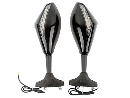 2-Pack Motorcycle Side Mirrors - Universal Left & Right Rear View Mirrors for Honda VFR800 (1998-2008) - Easy Fairing Installation - Durable Adjustable Bike Mirrors for Safe Riding & Highway Commuting