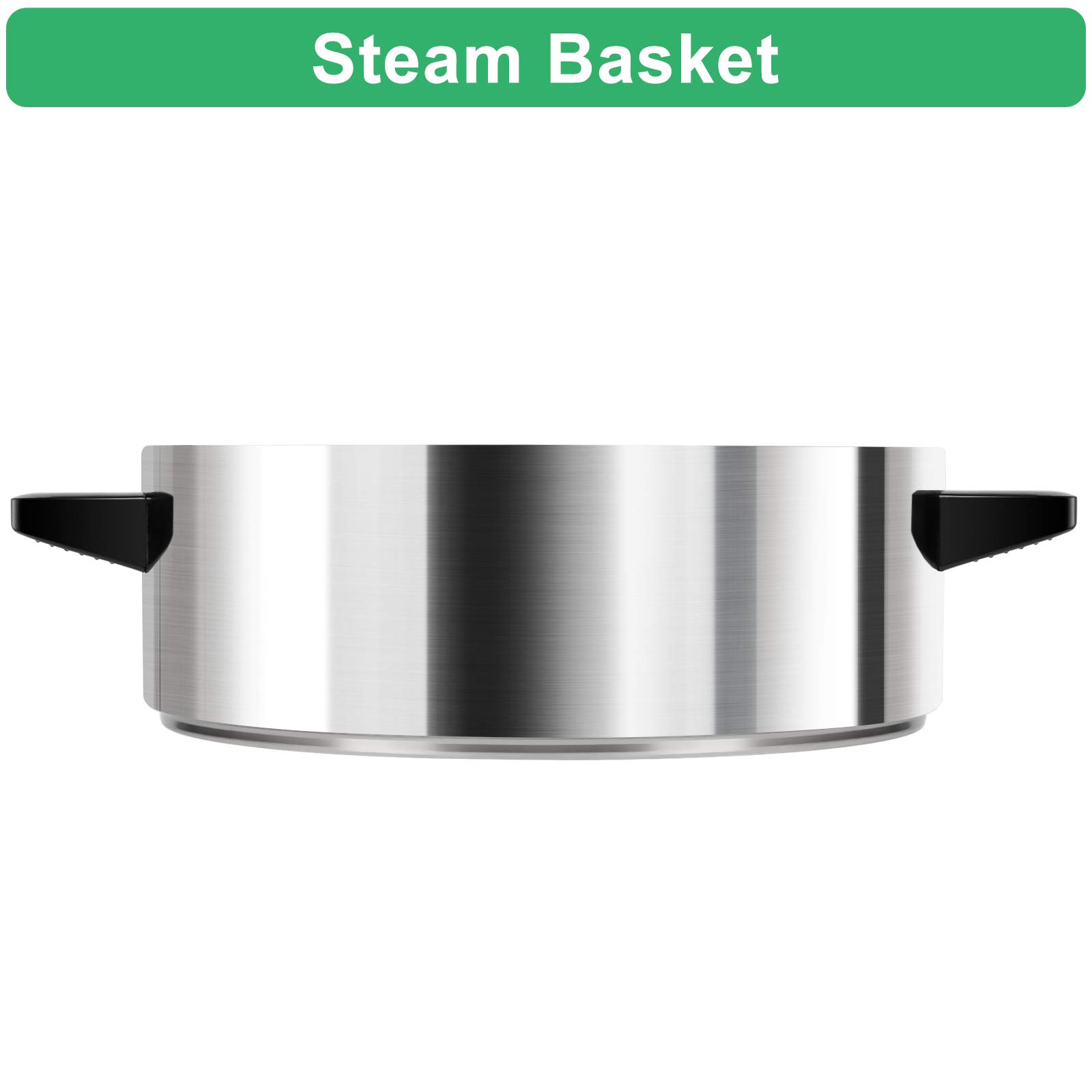 Secura 304 Stainless Steel Steamer Basket - 1 Tier Food Steamer Insert for 8.5 Quart Electric Cookers | Perfect for Vegetables, Dumplings & Healthy Cooking