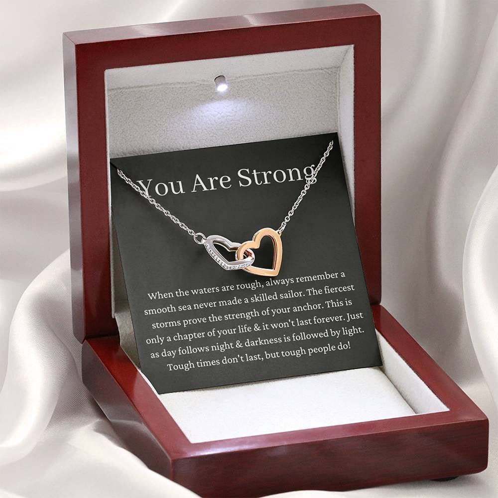 Personalized Interlocking Hearts Gift - Inspirational Get Well, Breakup, Divorce & Encouragement Present for Women & Men | Thoughtful Sympathy, Cheer Up & Recovery Gift for Loved Ones | Perfect for Anniversaries, Hospital Visits & Difficult Times