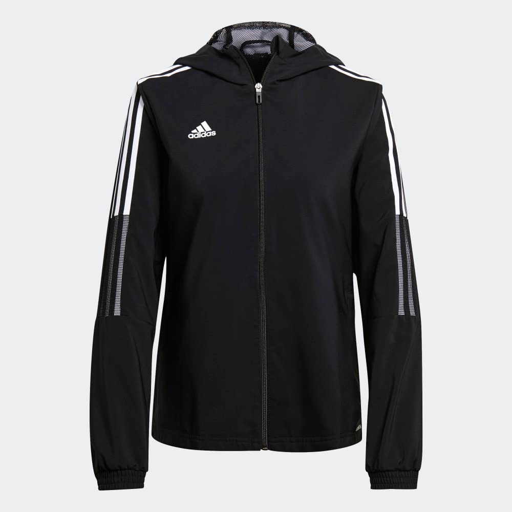 Adidas Women's Tiro 21 Windbreaker Jacket - Lightweight Water-Resistant Running Jacket for Outdoor Sports & Casual Wear