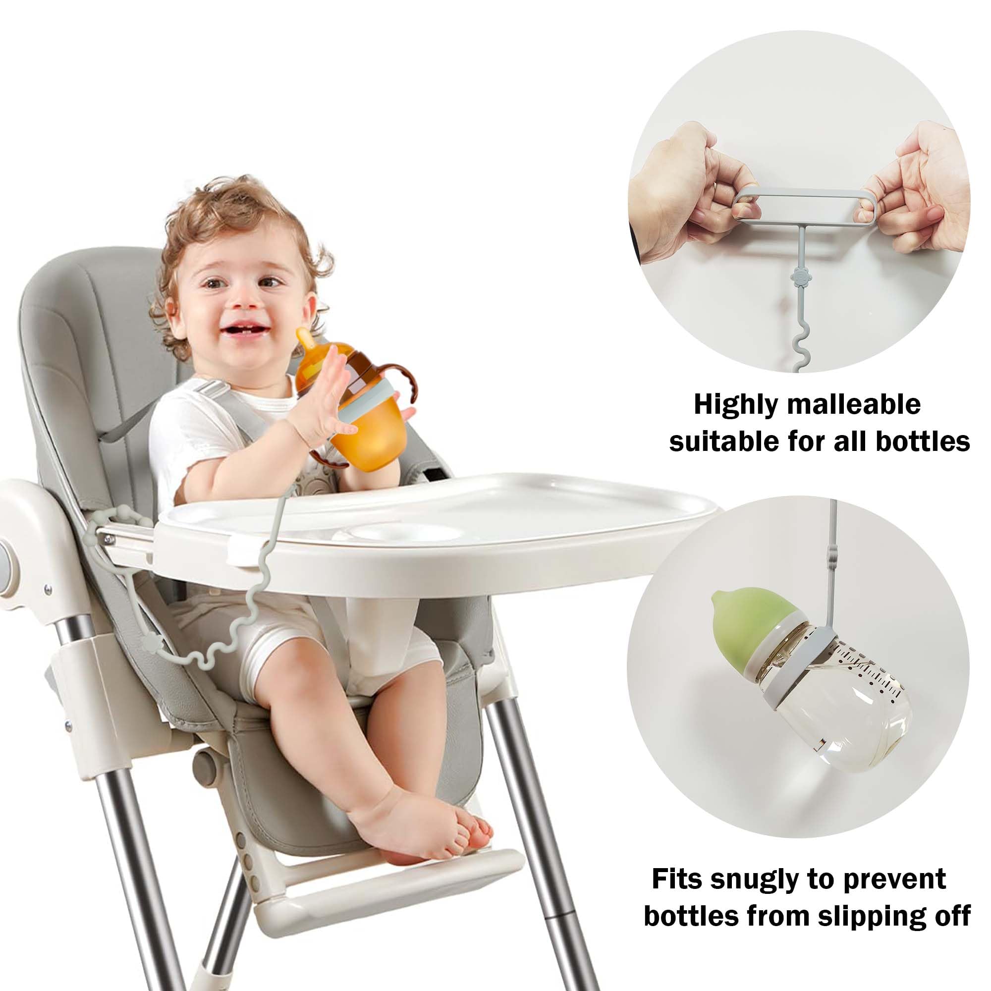 RTMOK Silicone Pacifier Clip & Toy Straps for Baby - Secure Teether Toys to Car Seats, High Chairs, Strollers, Cribs & Rocking Chairs | Durable Baby Toy Clips for Safe Playtime & On-the-Go Convenience