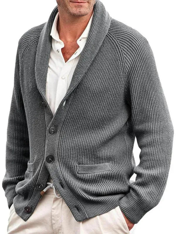 Oversized Knitted Men's Cardigan Sweater - Warm & Stylish Winter Pullover for Casual Wear, Office & Outdoor Activities