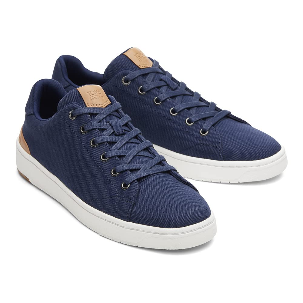 TOMS Men's Travel Lite Low Lace-Up Sneakers - Lightweight Casual Walking Shoes for Men in Black | Perfect for Travel, Work & Everyday Comfort