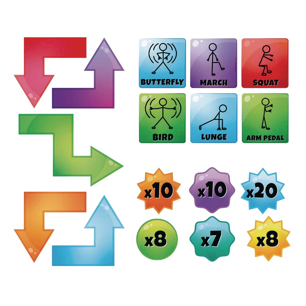 EZ Stick Sensory Path Decals for Classroom & Hallways - 98-Piece Reusable Set to Engage Students | Educational Floor Stickers for Movement Breaks, Focus Activities & School Energy Boost