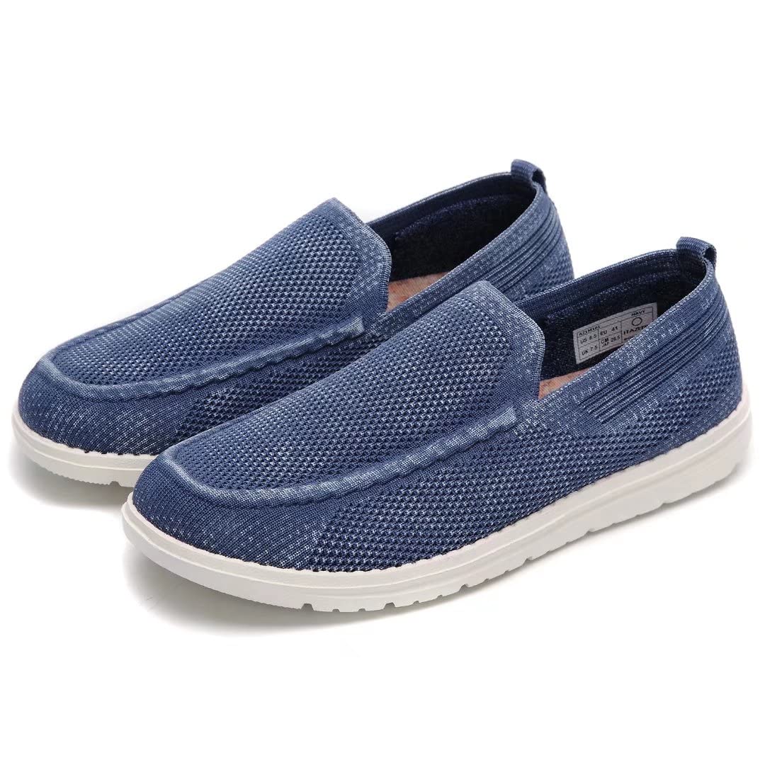 TAZERO Men's Wide Slip-On Loafers - Comfortable Boat Shoes with Arch Support for Plantar Fasciitis | Casual Wide Width Shoes for Men | Perfect for Work, Travel & Everyday Wear