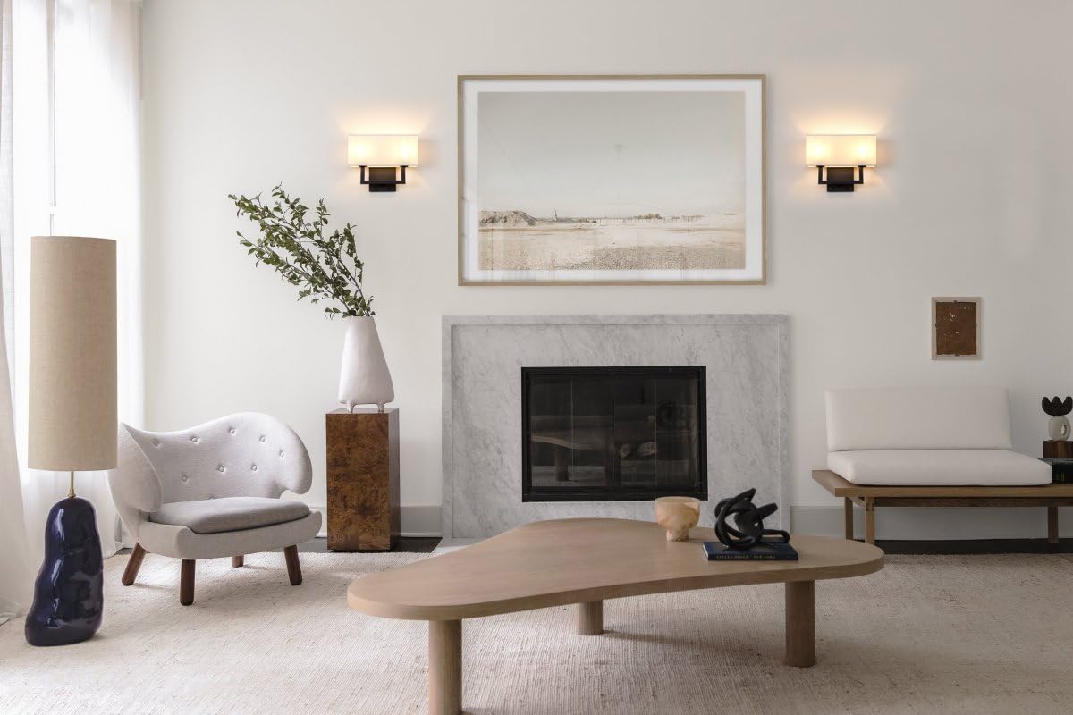 Yosoan Set of 2 Modern Boho Brass Wall Sconces with On/Off Switch - Vintage Industrial 2-Light Vanity Fixtures with White Fabric Shades for Bedroom, Living Room, Hallway & Reading Nook (Black) - Perfect for Ambient Lighting and Cozy Reading Spaces