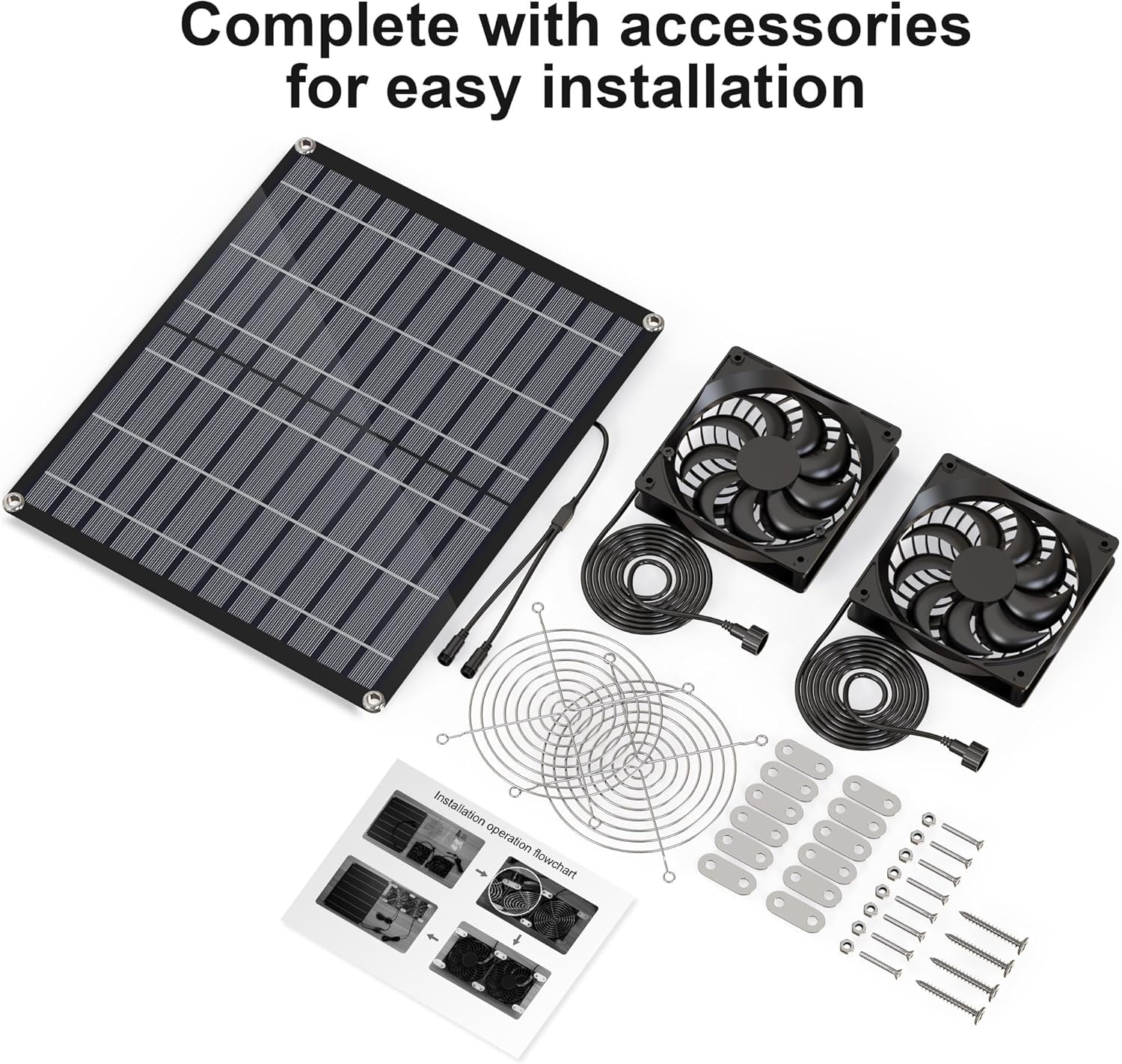 18W Solar Powered Fan with 4.7