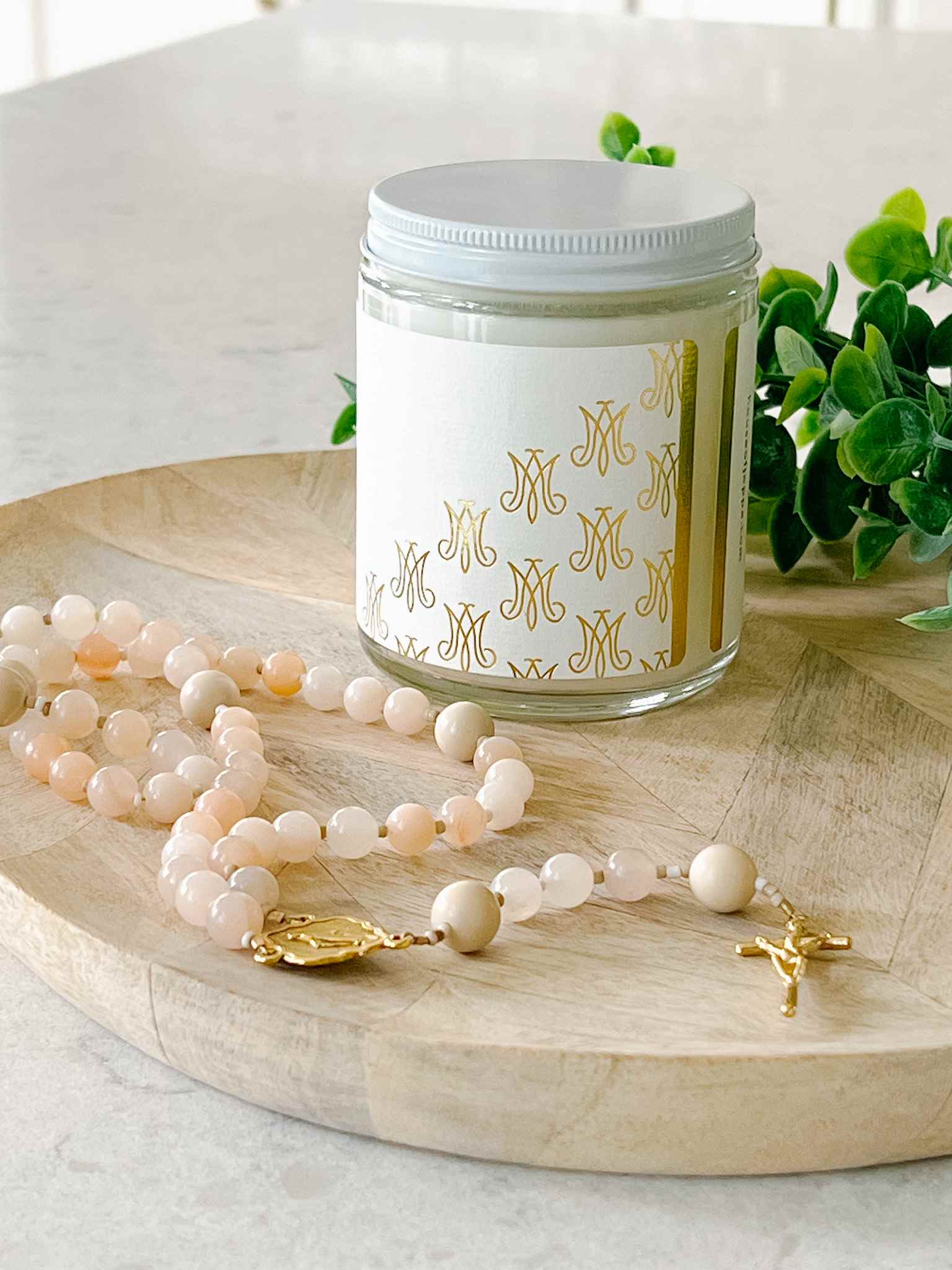 Salve Regina Candle - Fresh Roses, Black Currant & Sunshine Scented Soy Wax Candle for Home Decor, Relaxation & Prayer | Perfect for Bedroom, Bathroom & Meditation Spaces