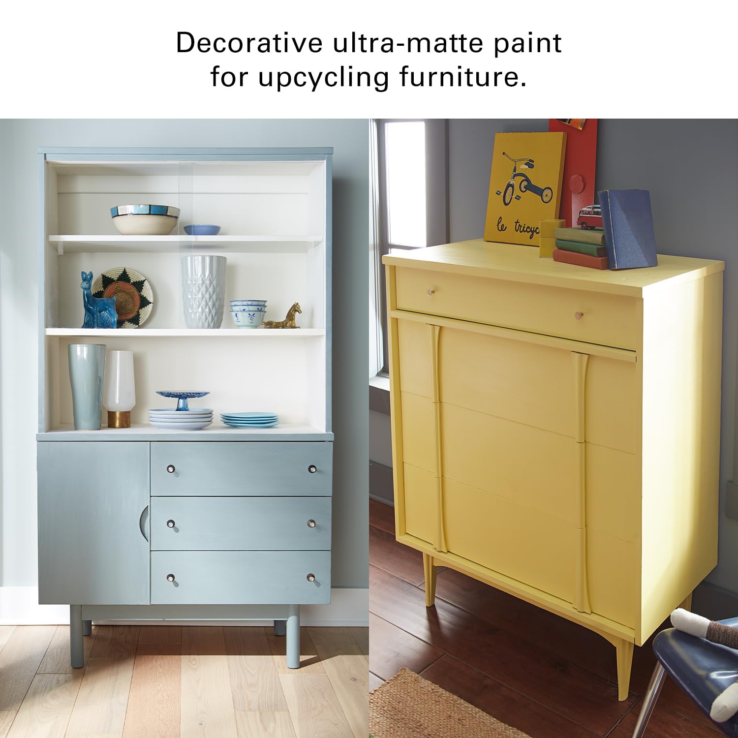 KILZ Chalk Style Paint - Ultra Flat White Interior Paint (1 Quart) for Furniture, Cabinets & DIY Home Decor Projects