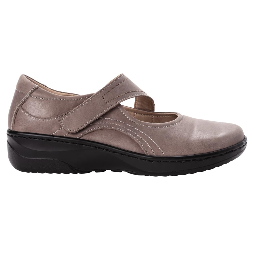 Propét Women's Golda Mary Jane Flats - Comfortable Orthopedic Walking Shoes for Women with Arch Support - Perfect for Work, Travel & Everyday Wear