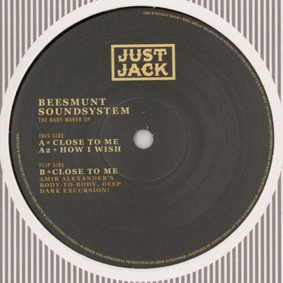 Beesmunt Soundsystem – The Baby Maker EP 12 | Just Jack Recordings JJR001 | Vinyl Record for DJs & Electronic Music Collectors