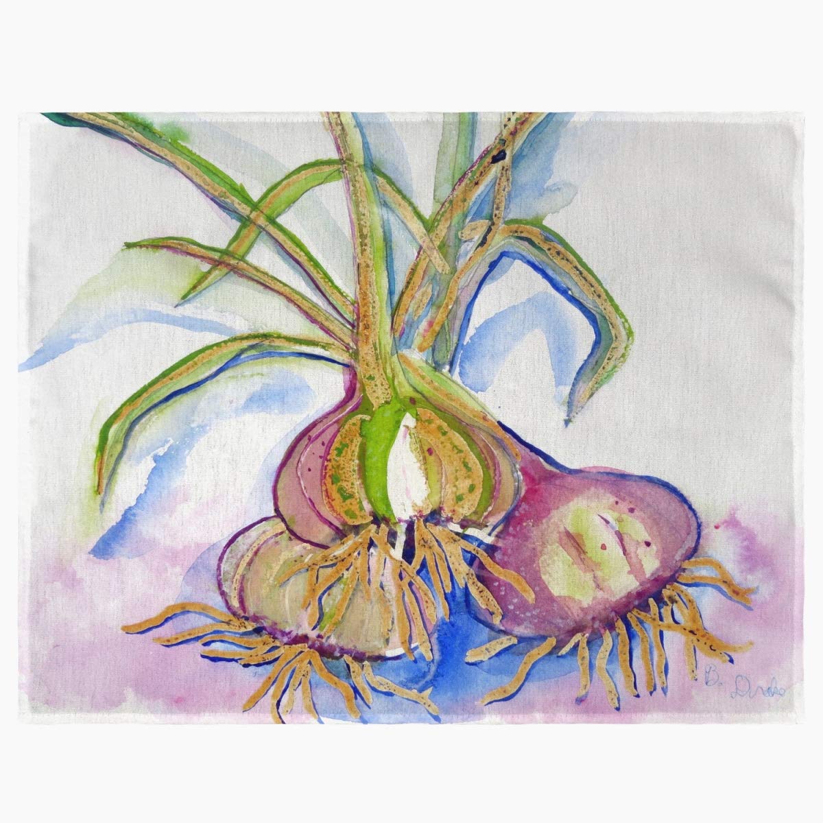 Betsy Drake PM1101 Vidalia Onions Placemats Set of 4 - Waterproof & Non-Slip Table Mats for Kitchen, Dining Room, and Outdoor Picnics