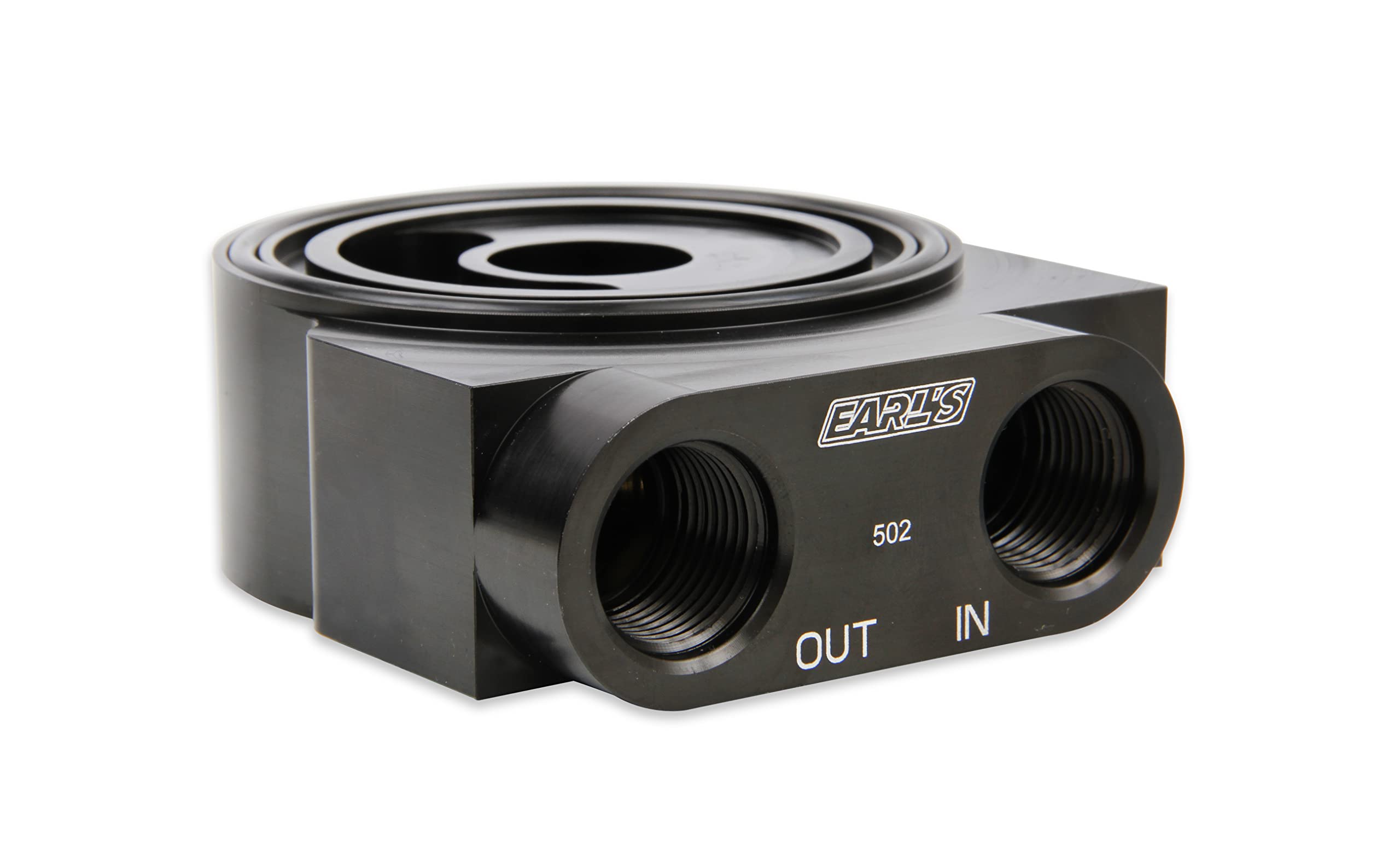 Earl's 502ERL Billet Oil Thermostat - High Performance Engine Cooling System - Perfect for Racing, Hot Rods & Performance Vehicles
