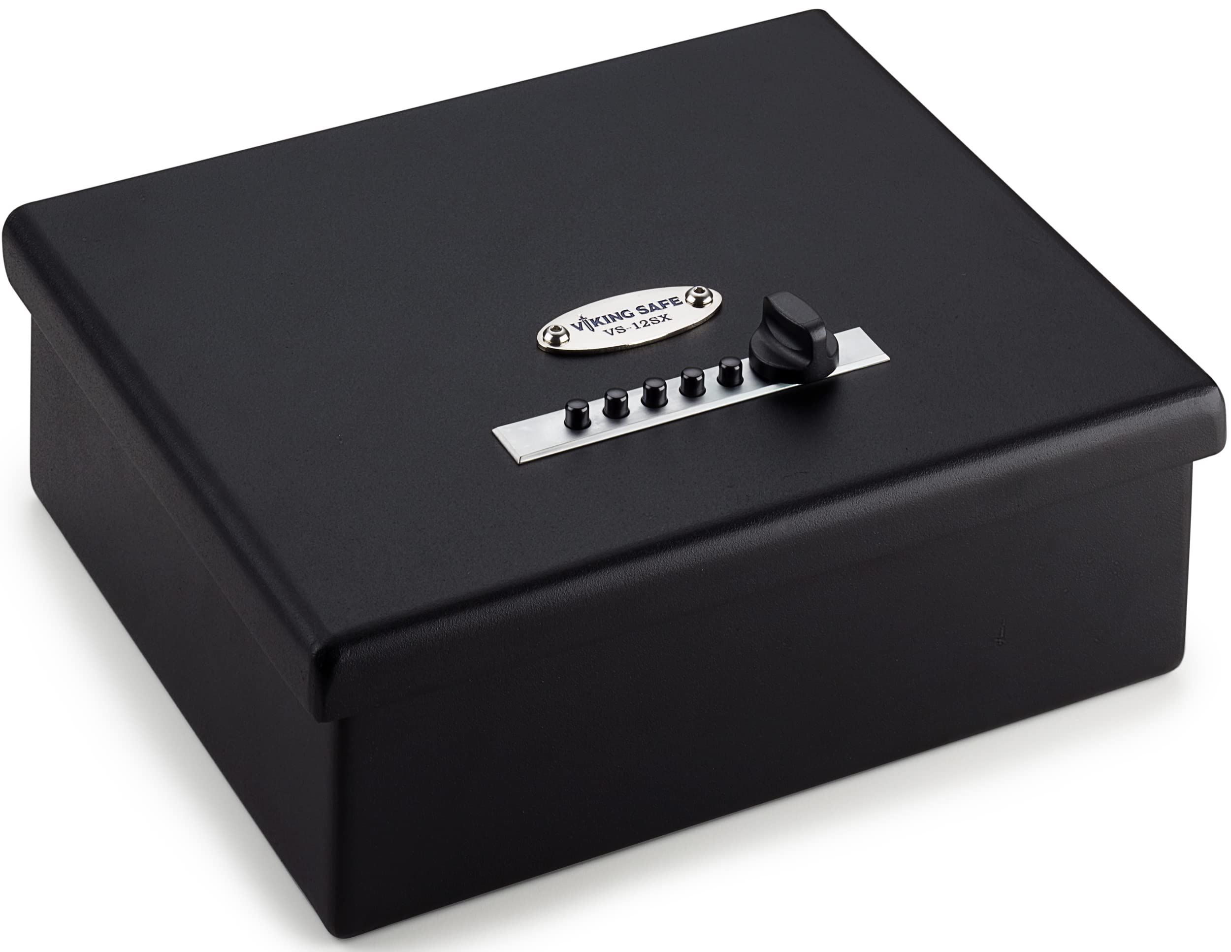 Viking Security Safe VS-12SX - Mechanical Gun Safe with Simplex Lock | 2 Handgun Capacity | Top Opening Design | Perfect for Home, Office & Vehicle Firearm Storage