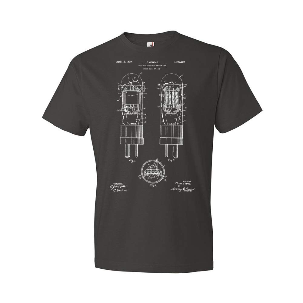 Vacuum Tube T-Shirt | Vintage Electronics Graphic Tee | Science Teacher Gift | Geek Tech Apparel | Perfect for STEM Classrooms, Maker Faires & Retro Tech Enthusiasts