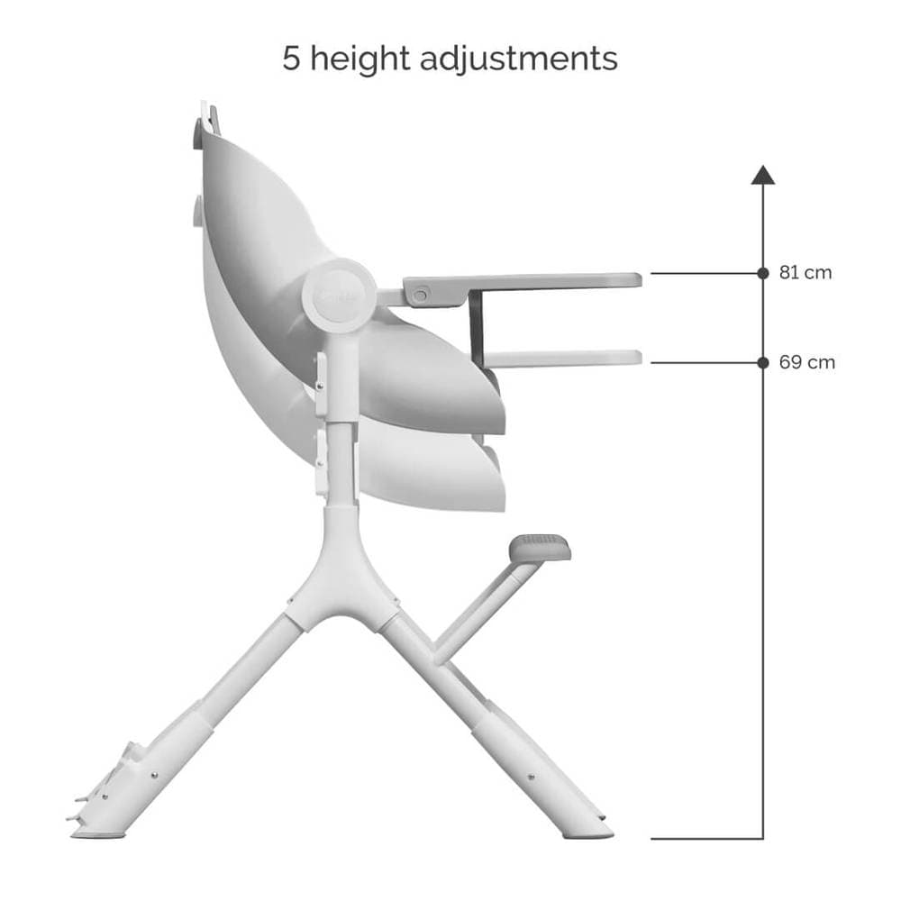 Oribel Cocoon Z Glider High Chair - Modern Baby Feeding Chair with Adjustable Height & Recline | Perfect for Dining, Weaning & Playtime at Home