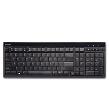 Slim 104-Key Standard Keyboard - Ultra-Thin Wired USB Computer Keyboard for PC/Laptop - Black & Silver (Home, Office, Gaming)