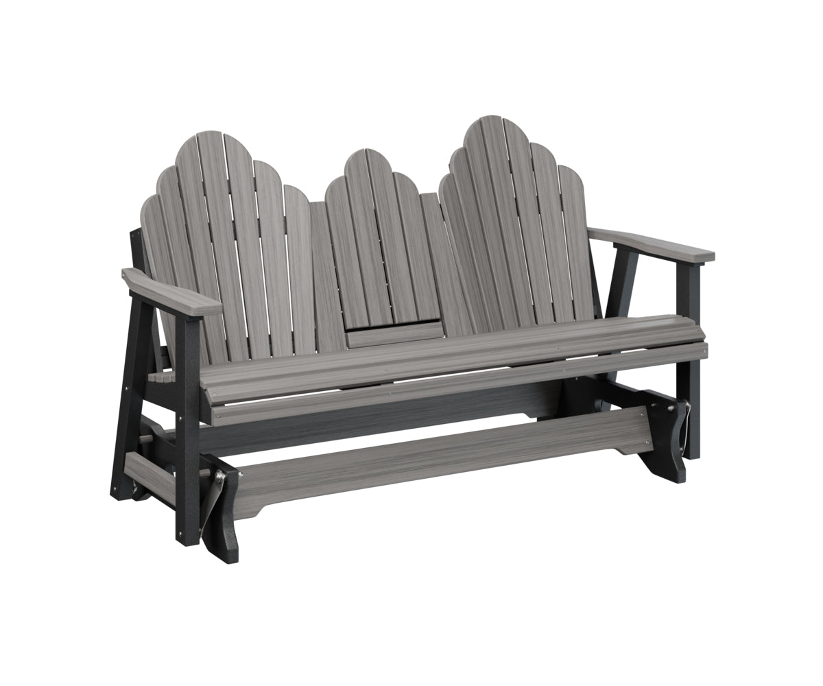 Berlin Gardens Cozi Back 3-Seat Porch Swing Glider with Cup Holder Console - Perfect for Outdoor Patio, Deck, Garden Relaxation