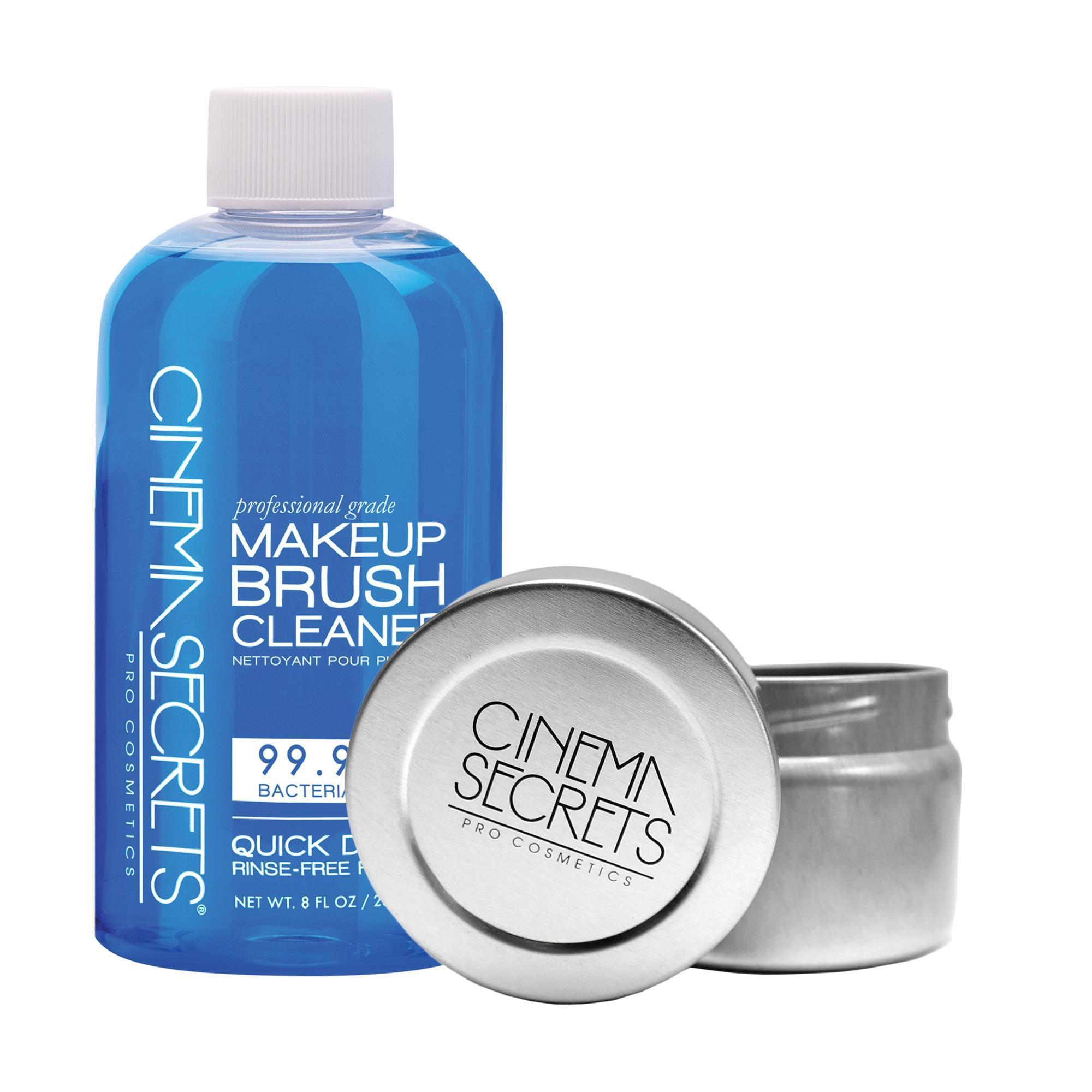 Cinema Secrets Professional Makeup Brush Cleaner Starter Kit - 8 oz | Fast & Effective Brush Cleaning Solution for Makeup Artists & Beauty Enthusiasts | Perfect for Salon, Home & Travel Use