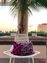 Luxury Velvet Ikat Cushion Cover with Purple Dots - Soft Decorative Throw Pillow Case for Sofa, Bed & Home Decor - Perfect for Living Room, Bedroom & Nursery