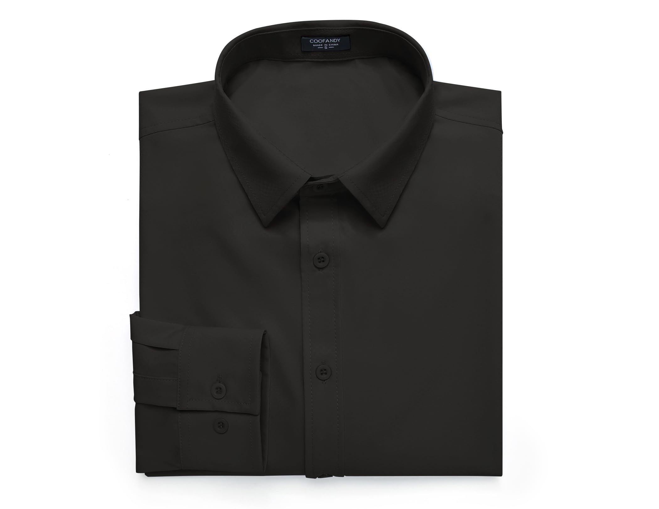 COOFANDY Men's Business Dress Shirts - Wrinkle Free Long Sleeve Button Down Shirt, Textured Casual & Formal Wear, Regular Fit for Office, Interview & Special Occasions