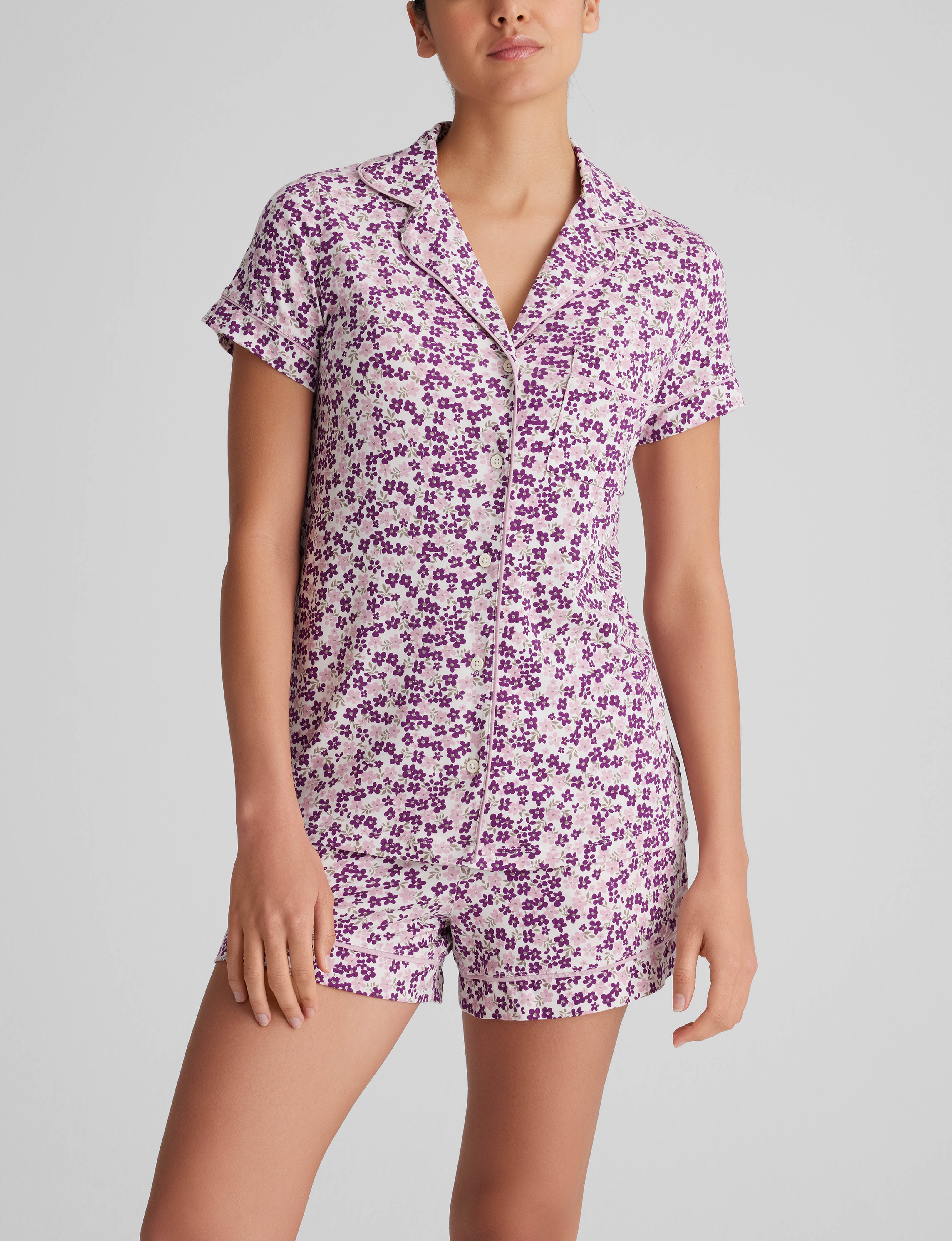 Comfy Women's Pajama Set - Soft Sleepwear Top & Shorts for Lounge & Relaxation at Home | Perfect for Nightwear, Vacation & Cozy Evenings
