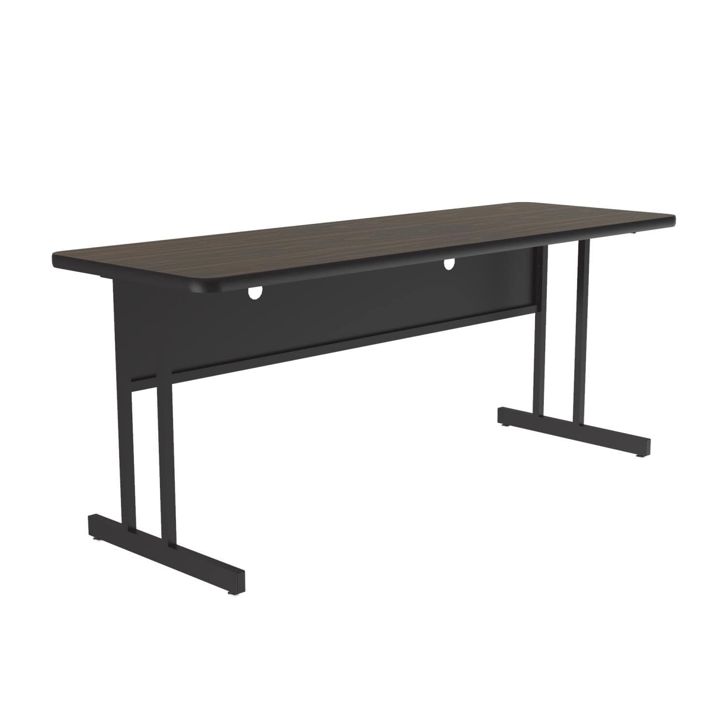 **Ws2472-01 High Pressure Adjustable Computer Desk - Walnut Finish Ergonomic Workstation for Home Office, Gaming & Study**